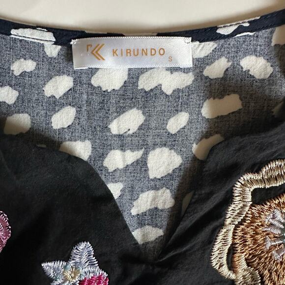 💥KIRUNDO Women's 2024 Summer Mini Dress Boho Floral Embroidered Women’s Sz Small - Picture 5 of 12